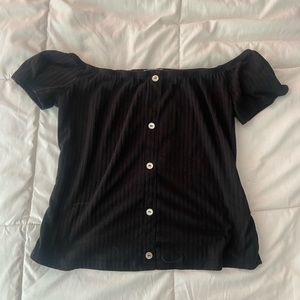 forever 21 off the shoulder buttoned top